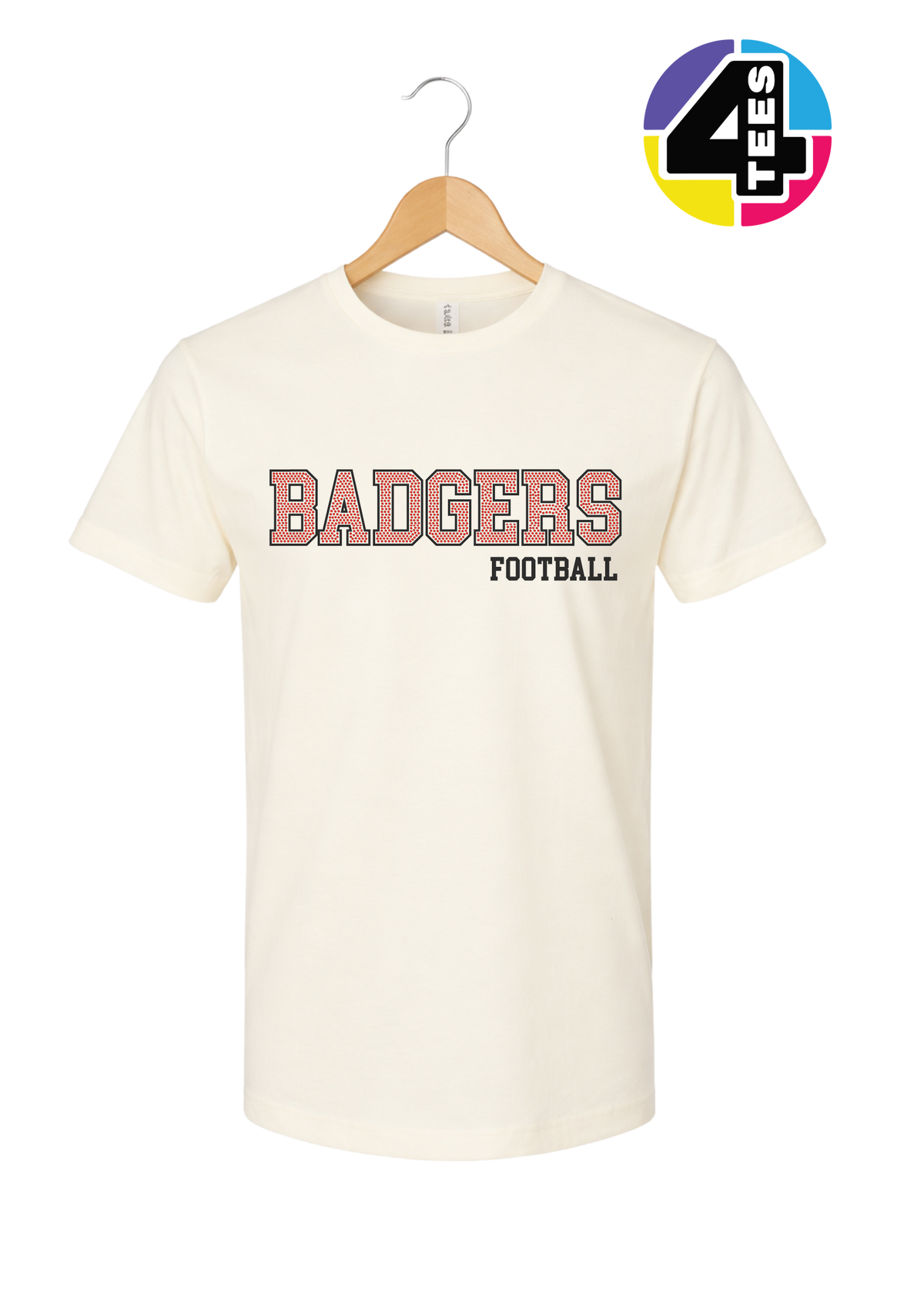 Badgers Spangle Football Tee