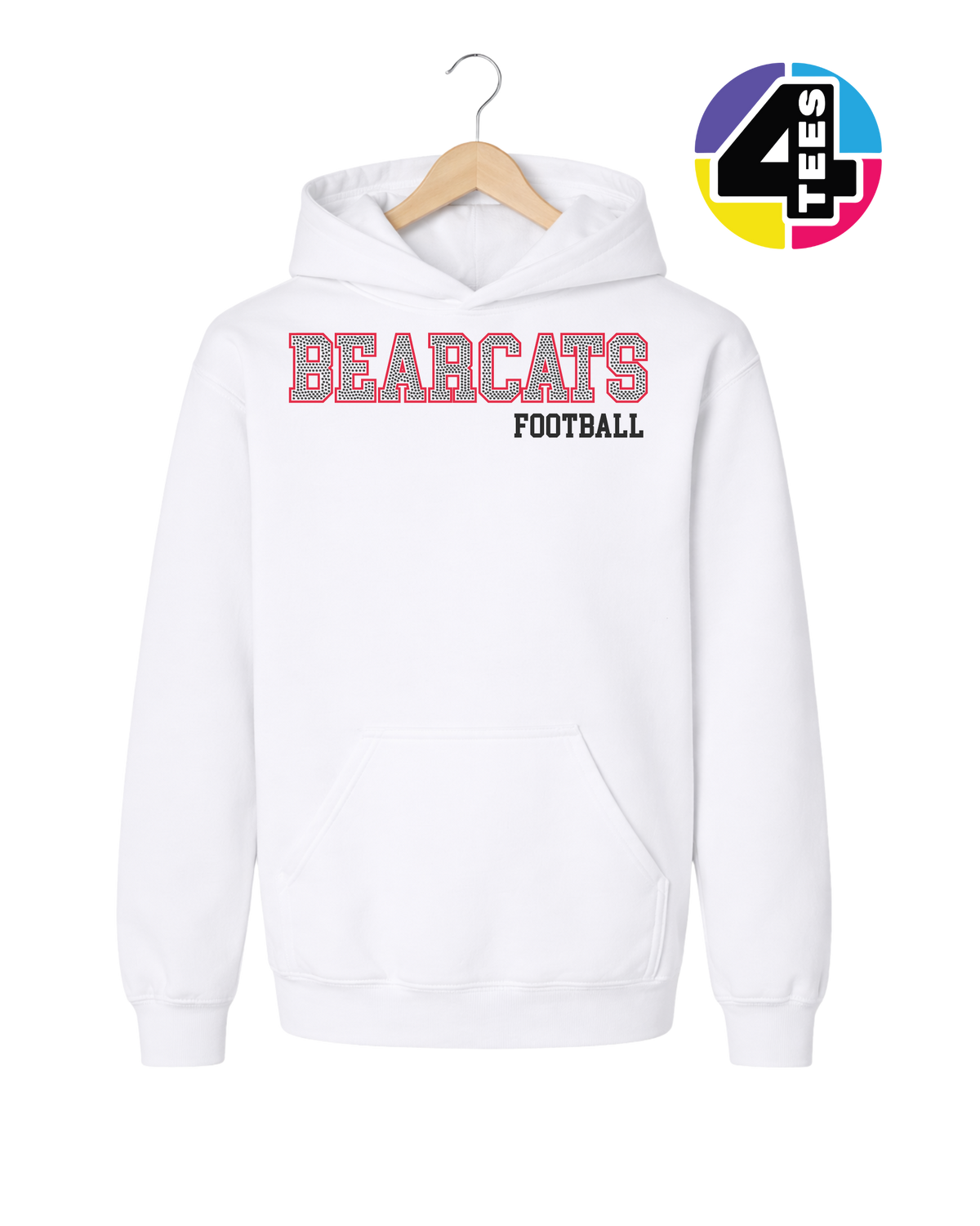Bearcats Spangle Football Youth Hoodie