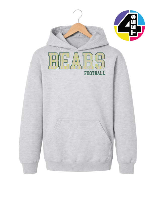 Bears Spangle Football Youth Hoodie