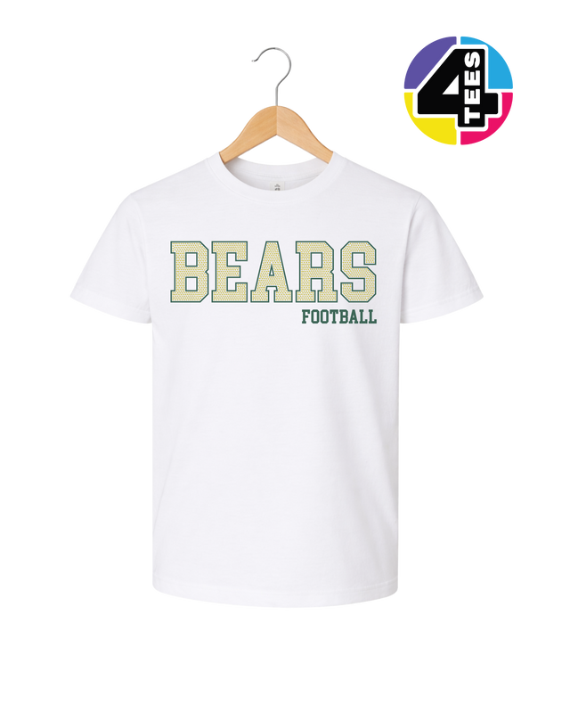 Bears Spangle Football Youth Tee