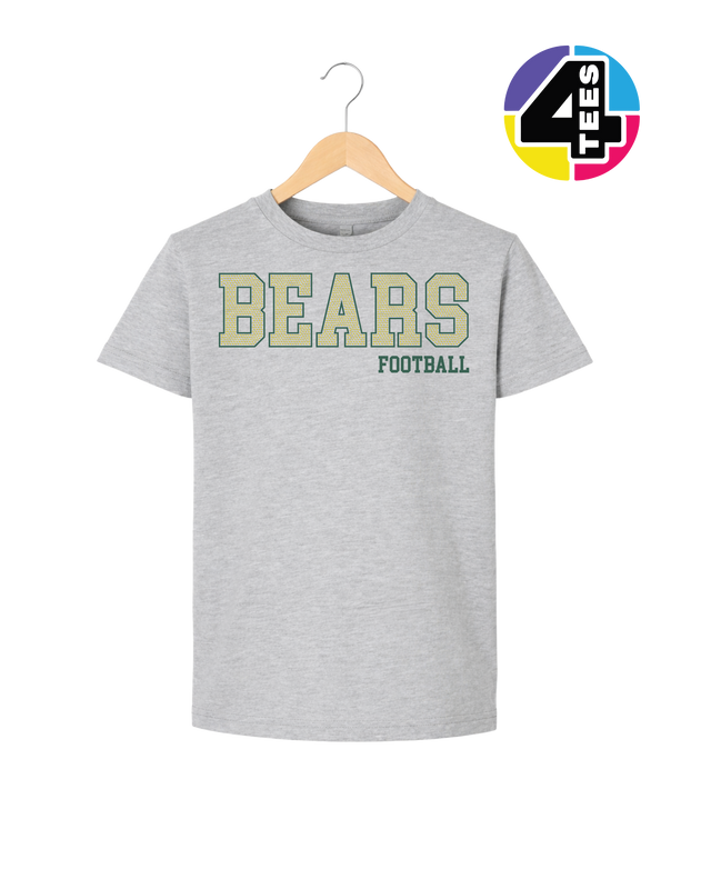 Bears Spangle Football Youth Tee
