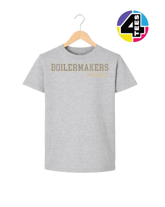 Boilermakers Spangle Football Youth Tee