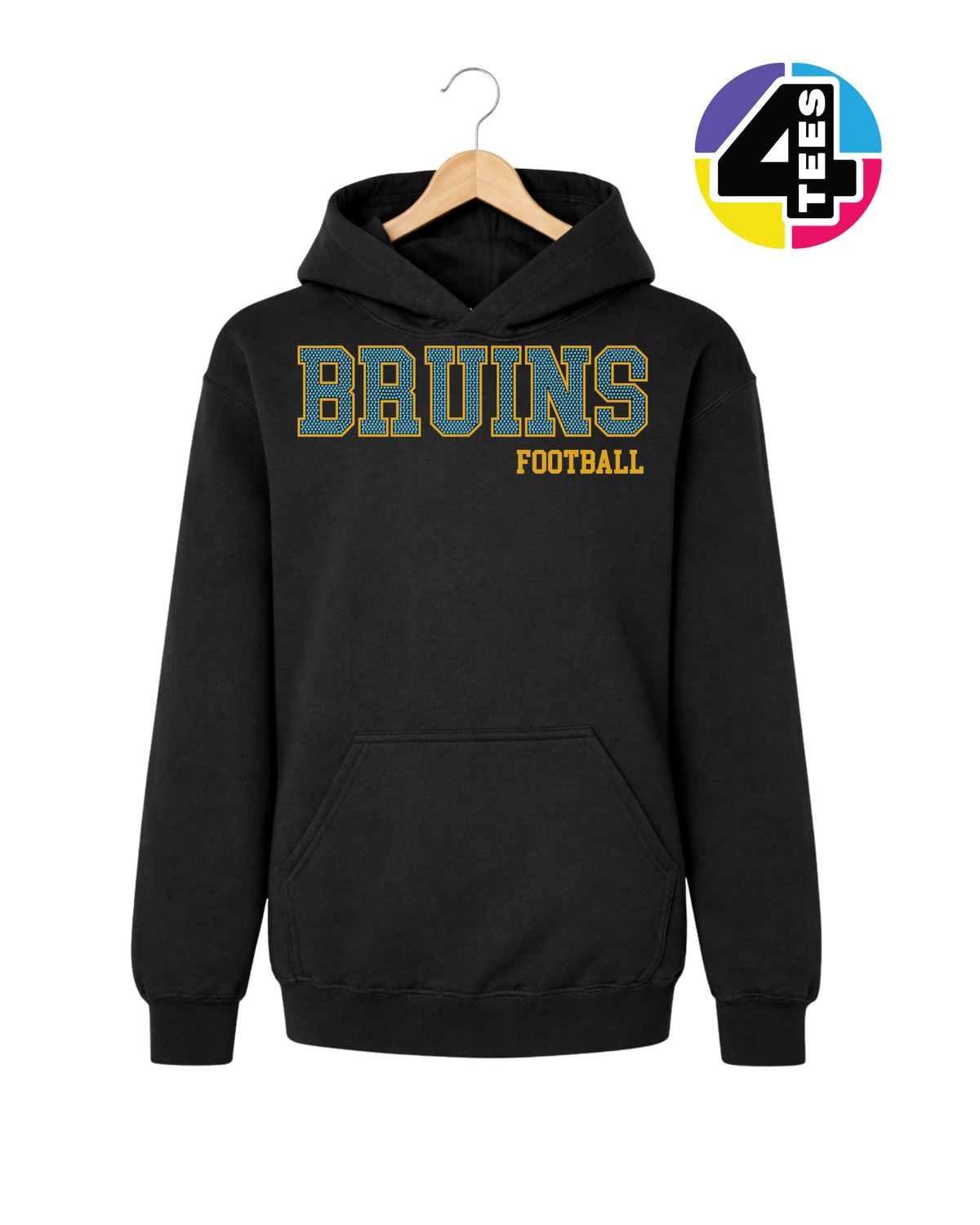 Bruins Spangle Football Youth Hoodie