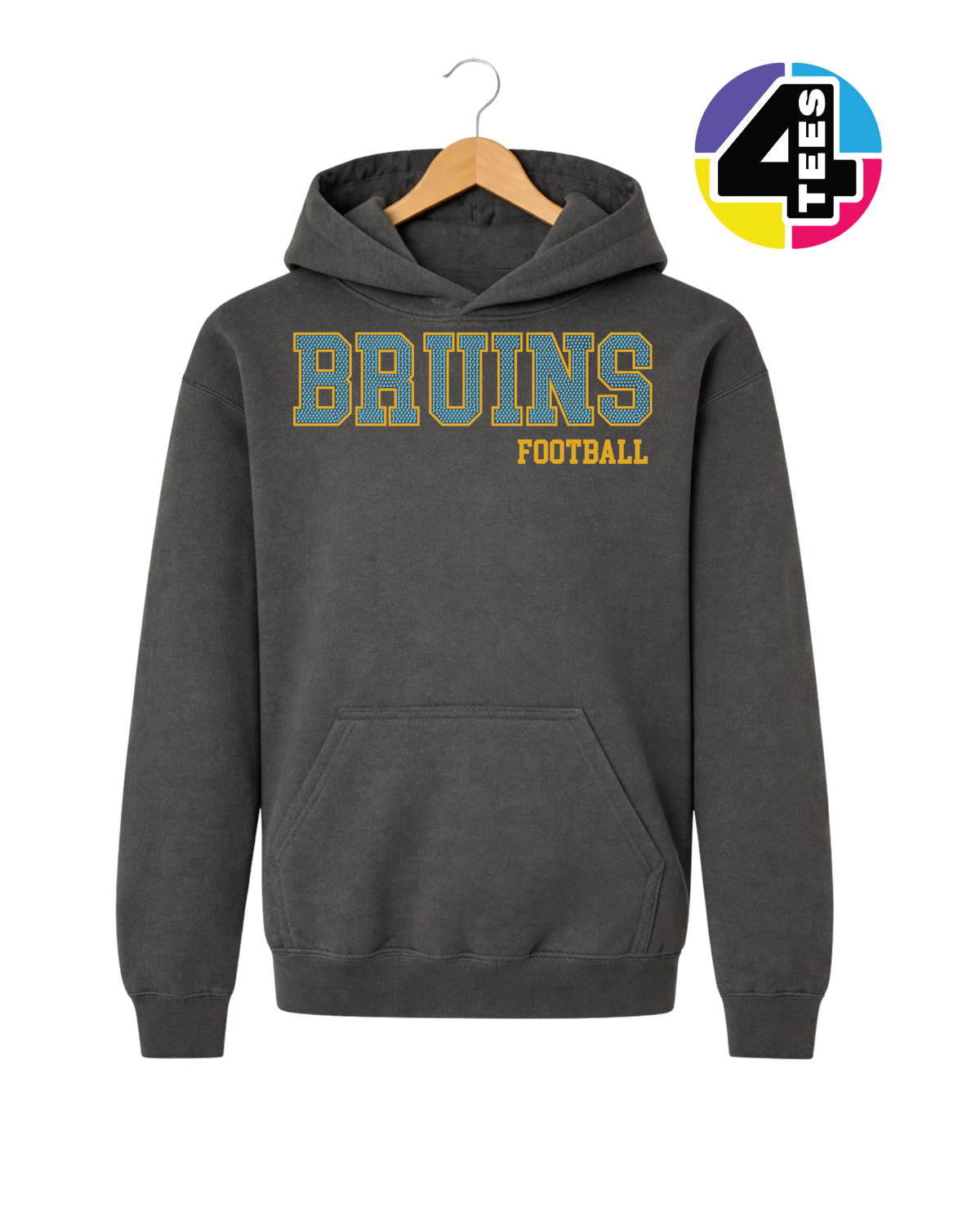 Bruins Spangle Football Youth Hoodie