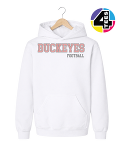 Buckeyes Spangle Football Youth Hoodie