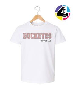 Buckeyes Spangle Football Youth Tee