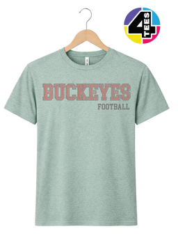 Buckeyes Spangle Football Tee