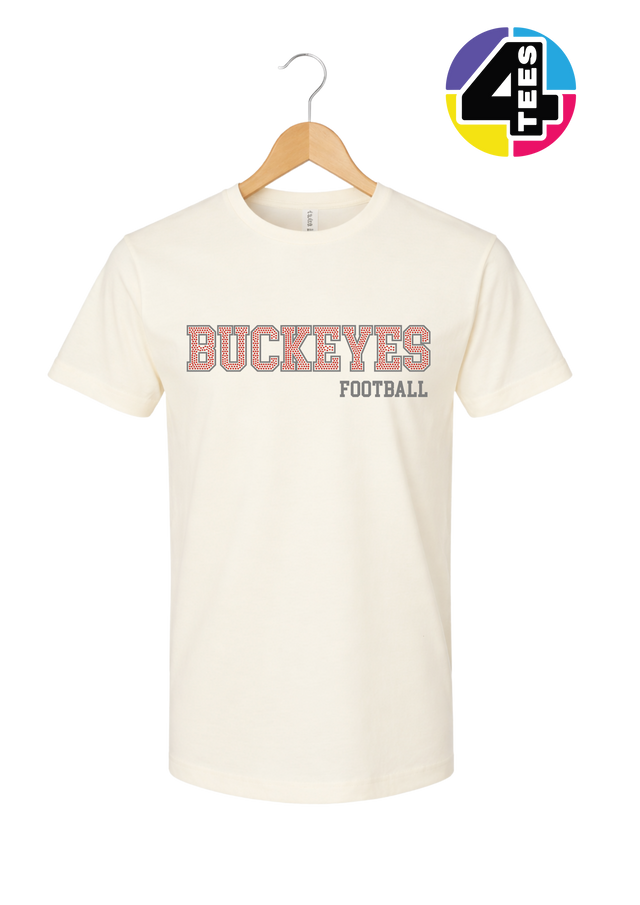 Buckeyes Spangle Football Tee