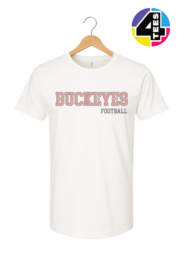 Buckeyes Spangle Football Tee