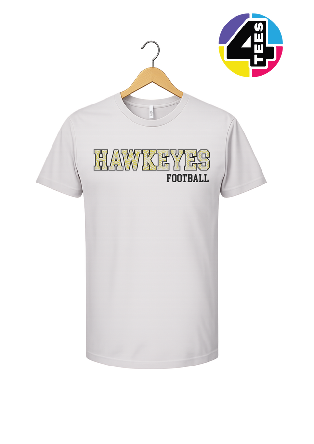 Hawkeyes Spangle Football Tee