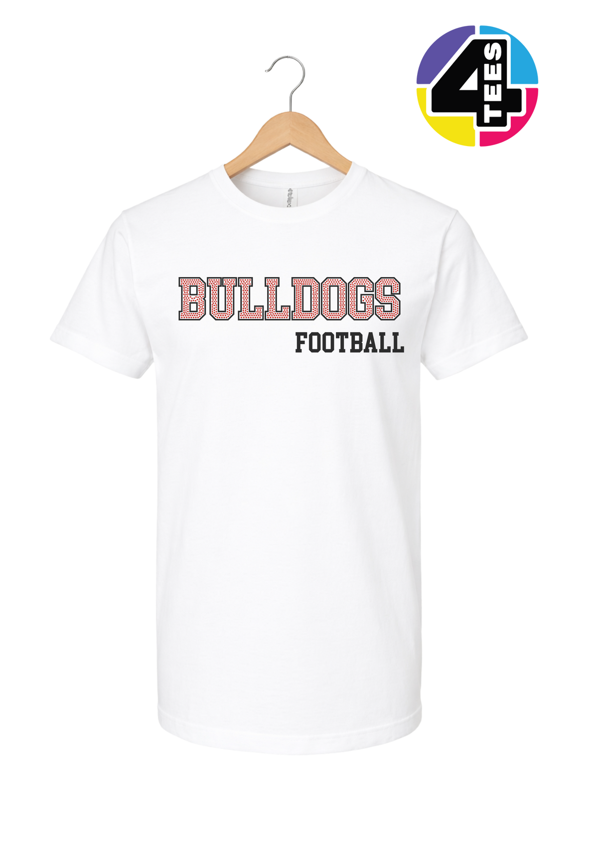 Bulldogs Spangle Football Tee