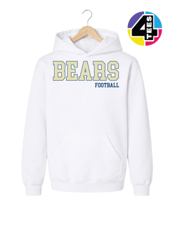 Bears Spangle Football Youth Hoodie