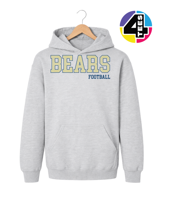Bears Spangle Football Youth Hoodie