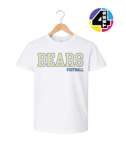 Bears Spangle Football Youth Tee