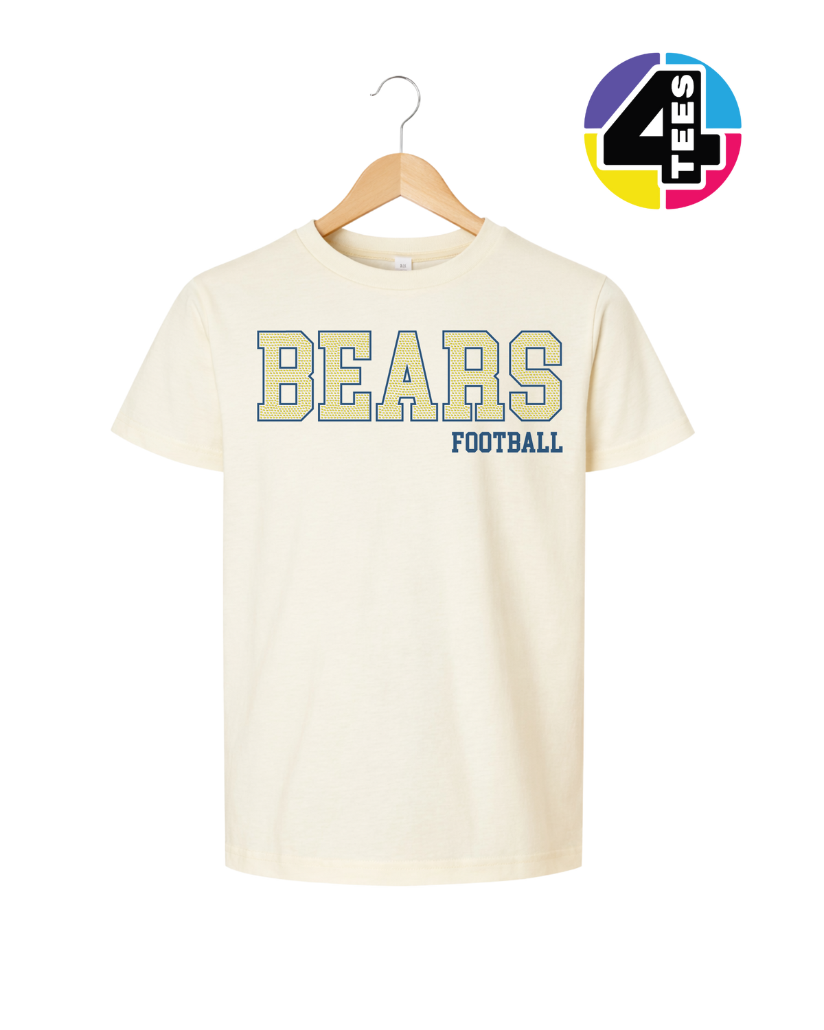 Bears Spangle Football Youth Tee