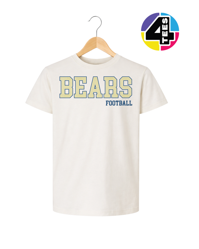 Bears Spangle Football Youth Tee