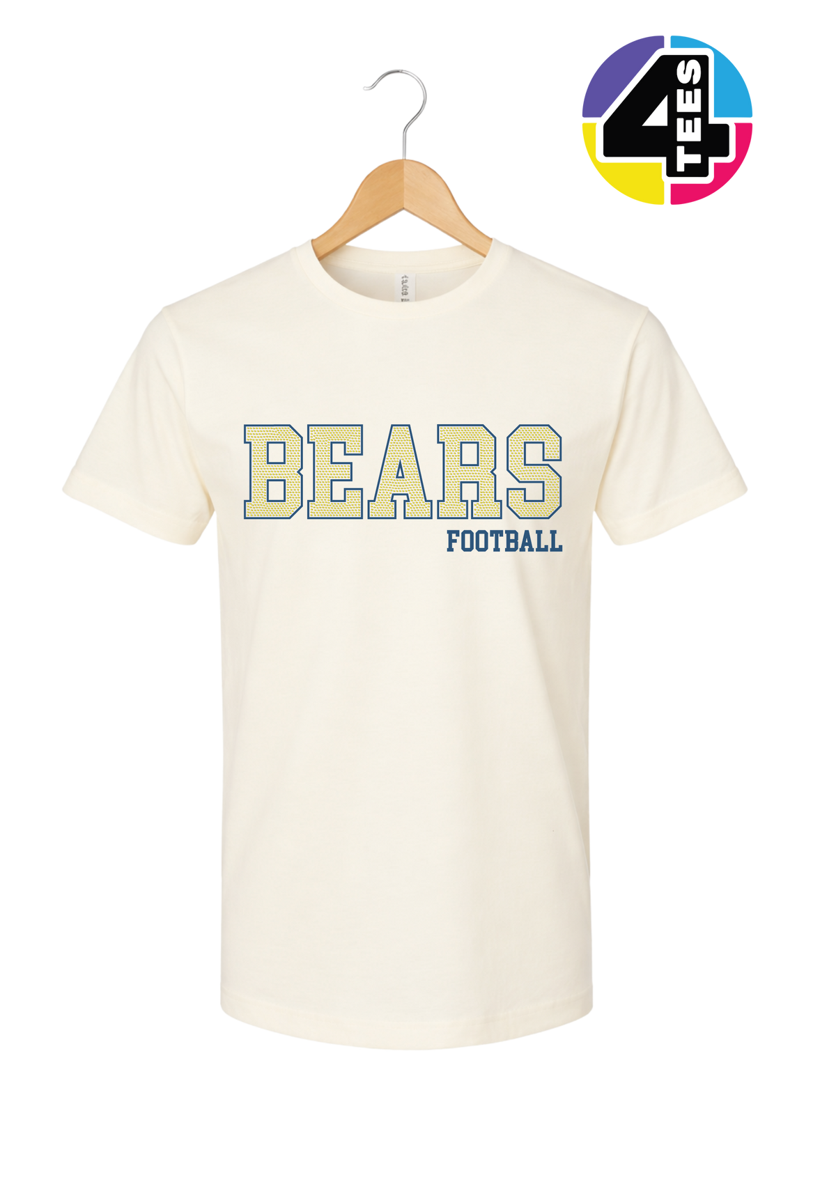 Bears Spangle Football Tee