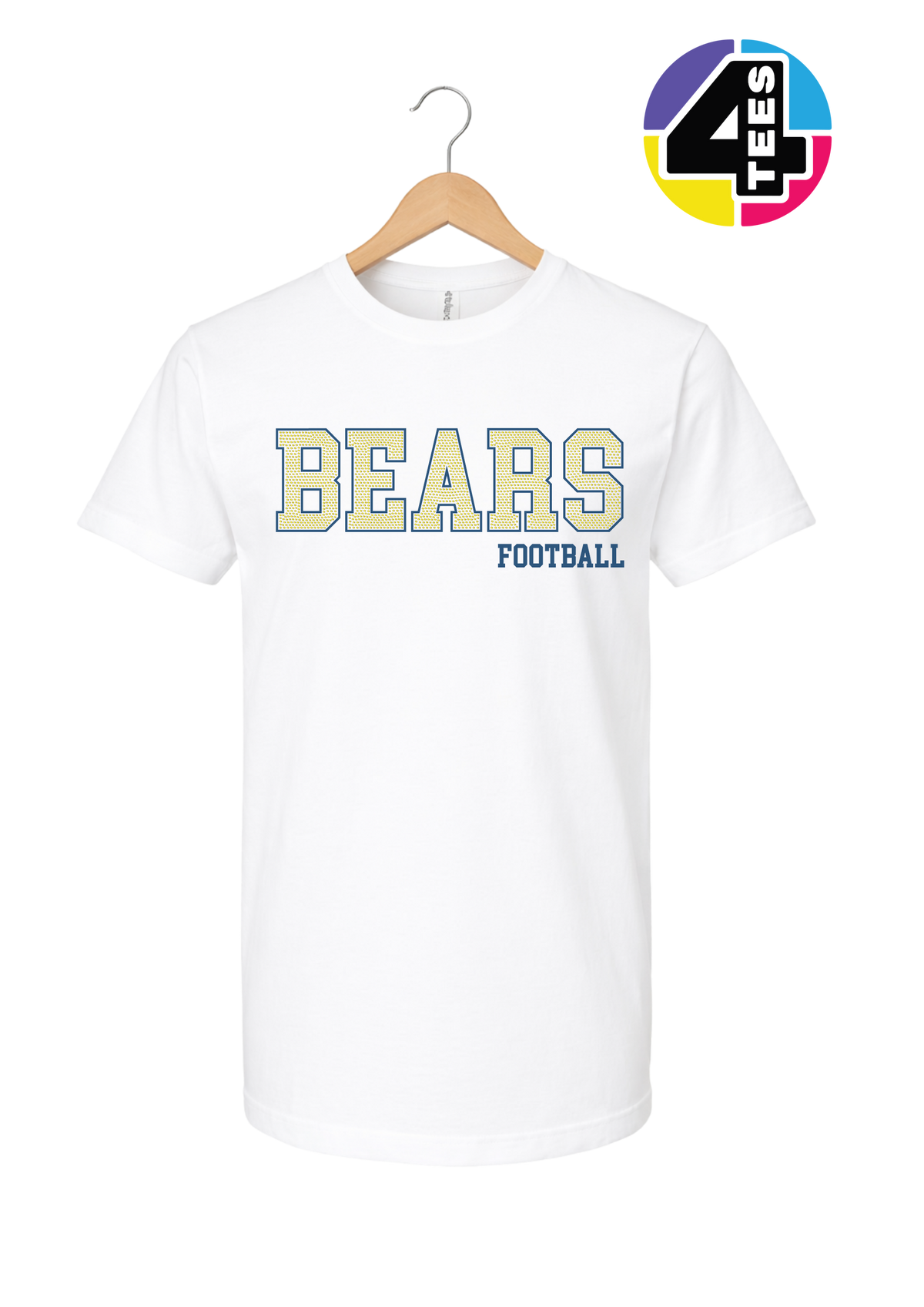 Bears Spangle Football Tee