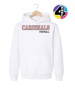 Cardinals Spangle Football Youth Hoodie