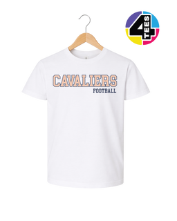Cavaliers Spangle Football Youth Tee