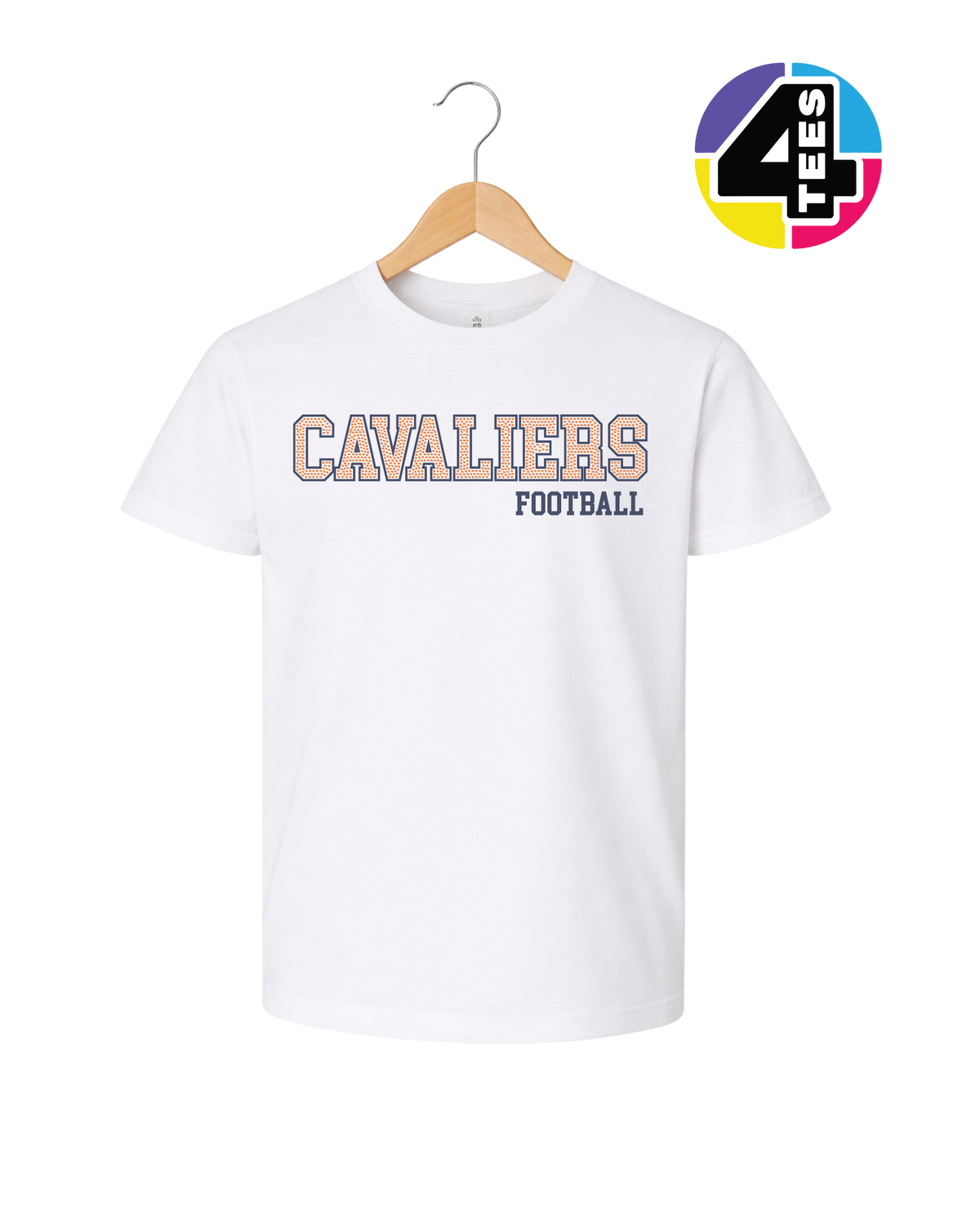 Cavaliers Spangle Football Youth Tee