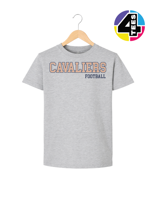 Cavaliers Spangle Football Youth Tee