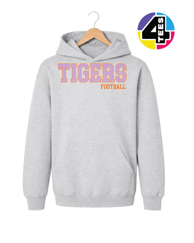 Tigers Spangle Football Youth Hoodie