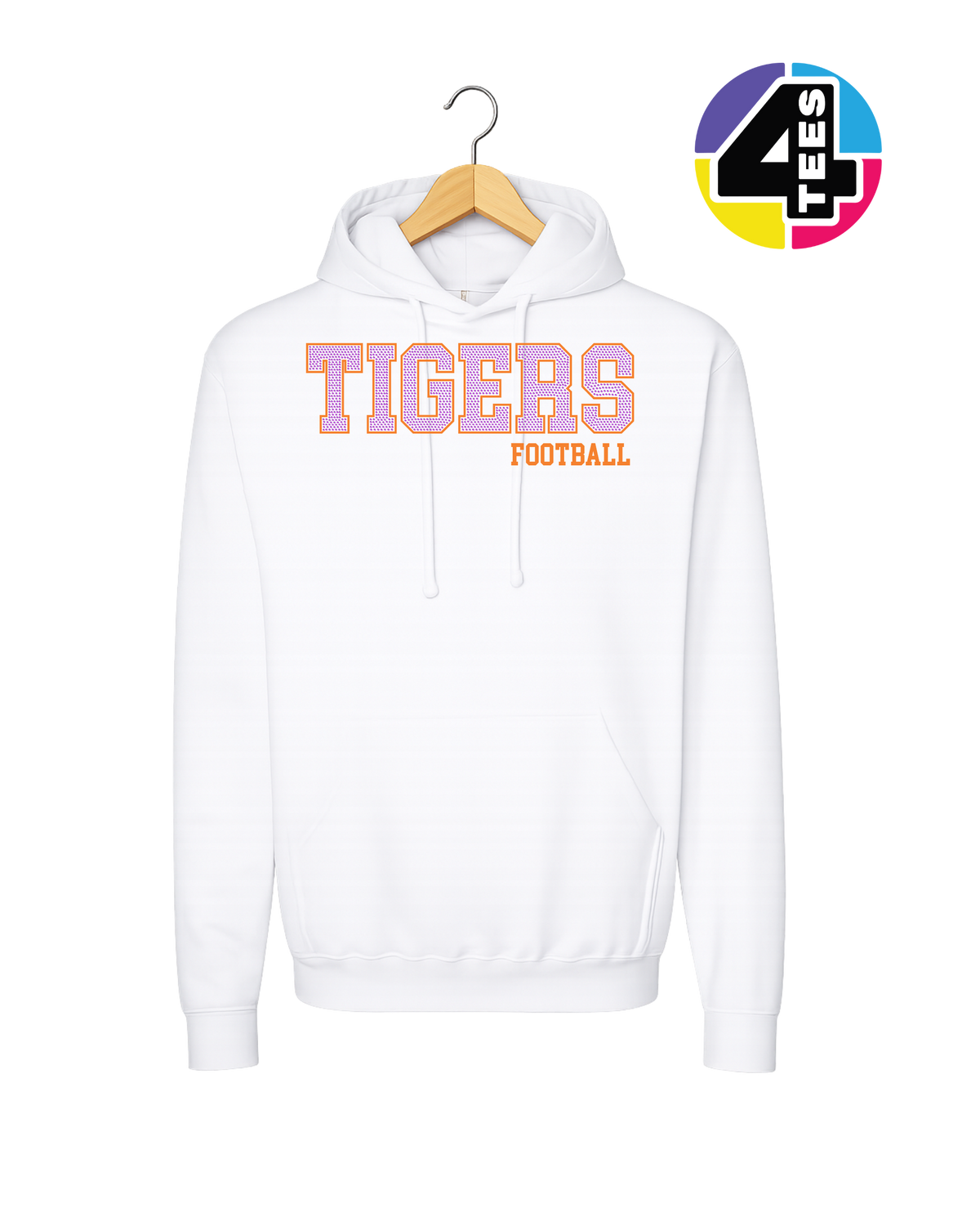 Tigers Spangle Football Hoodie