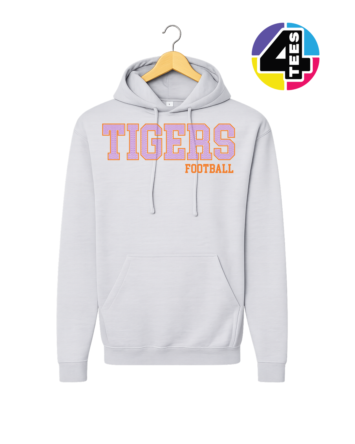 Tigers Spangle Football Hoodie