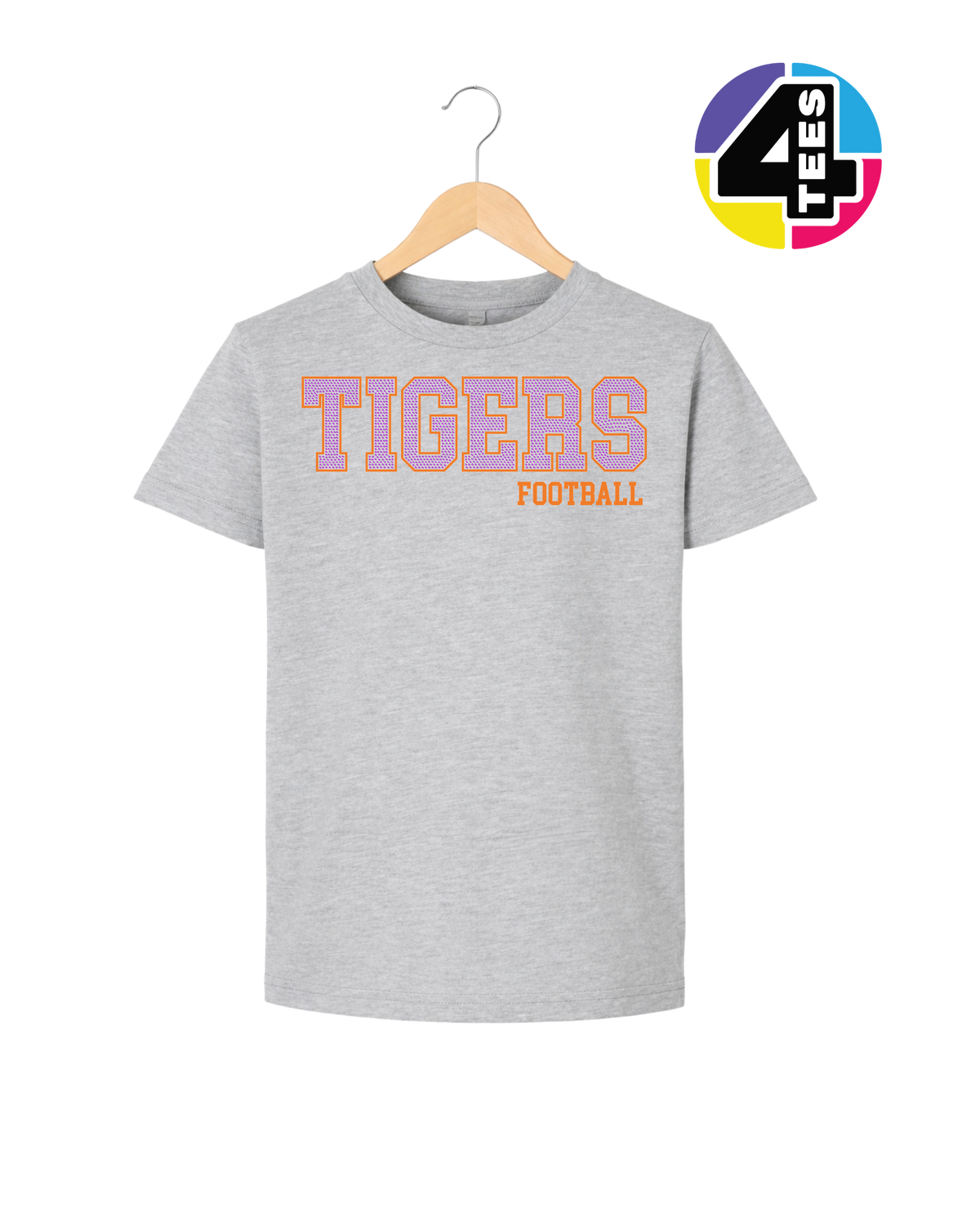 Tigers Spangle Football Youth Tee
