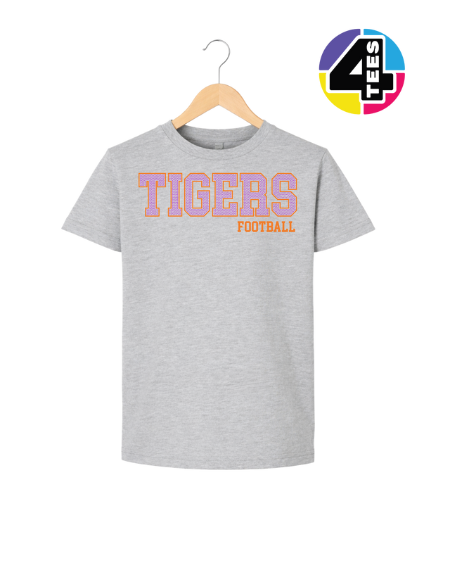 Tigers Spangle Football Youth Tee