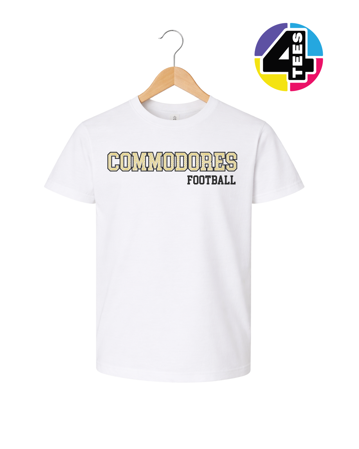 Commodores Spangle Football Youth Tee