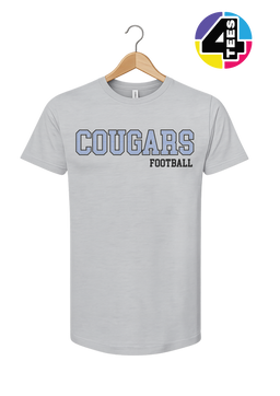 Cougars Spangle Football Tee