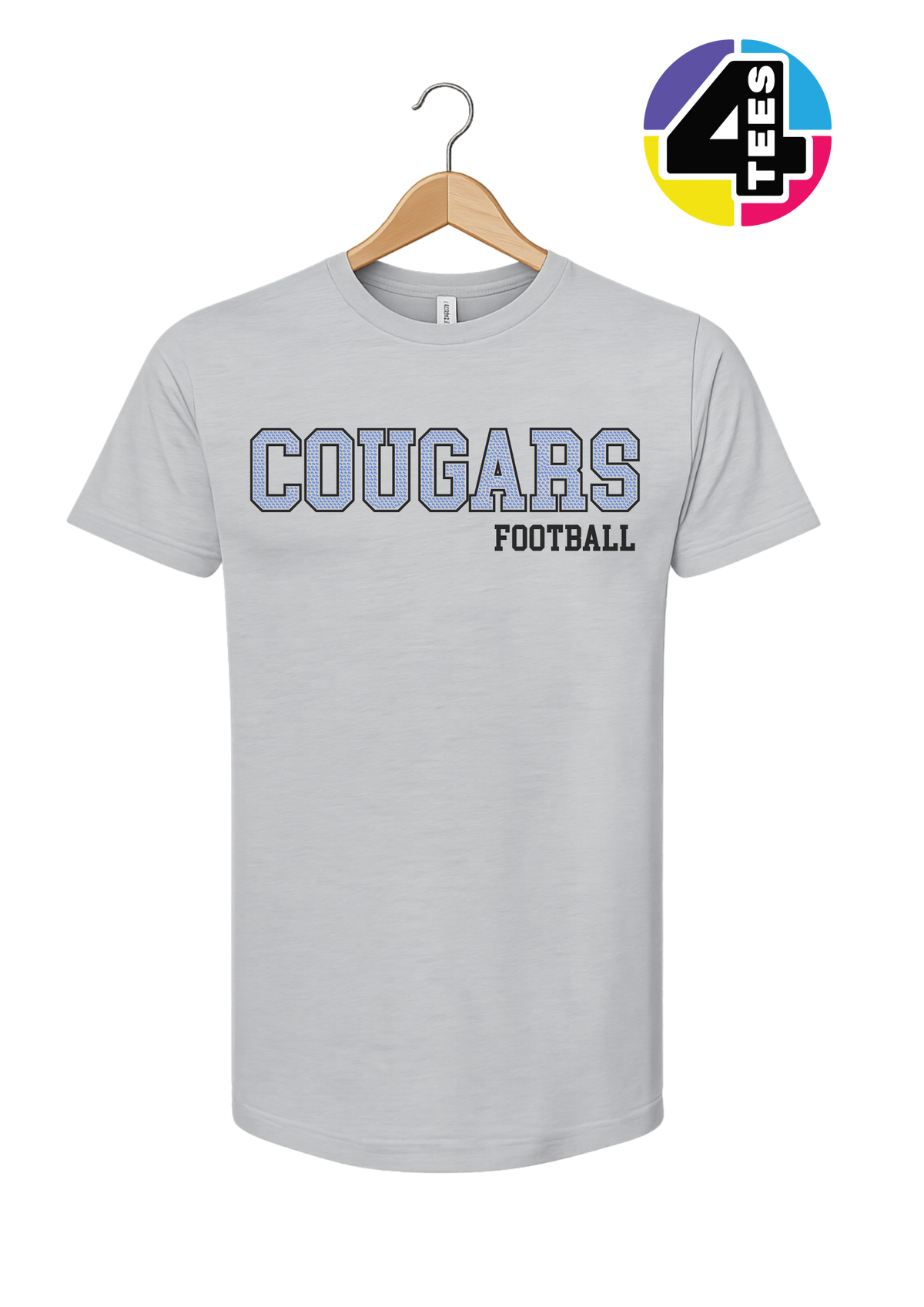 Cougars Spangle Football Tee