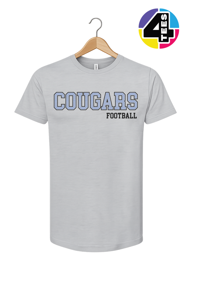 Cougars Spangle Football Tee
