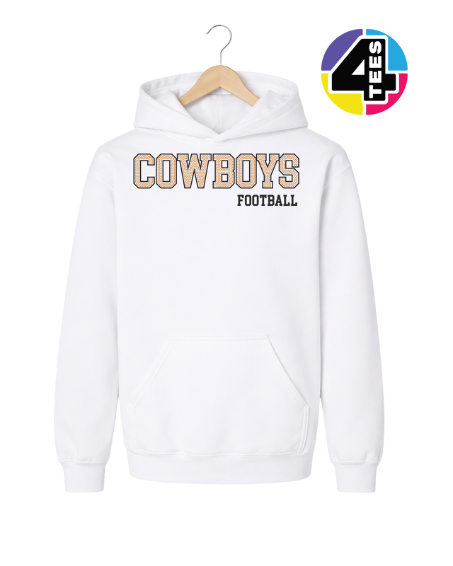 Cowboys Spangle Football Youth Hoodie