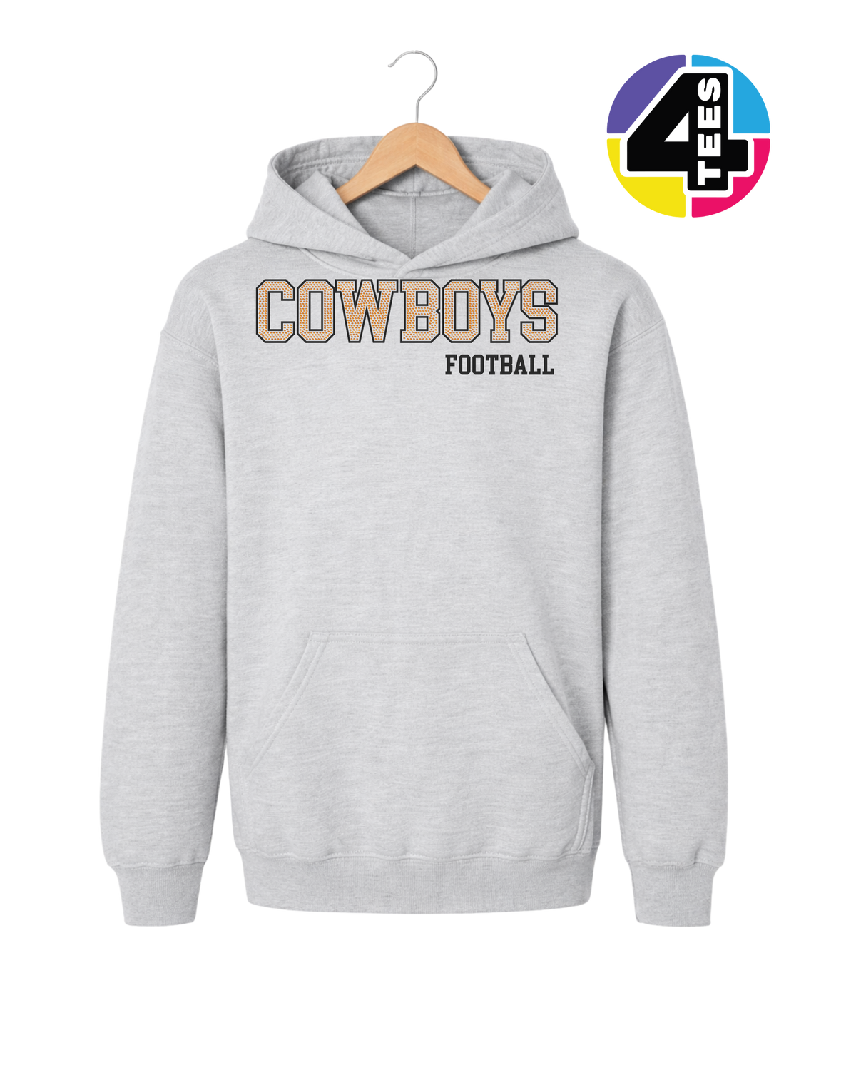 Cowboys Spangle Football Youth Hoodie