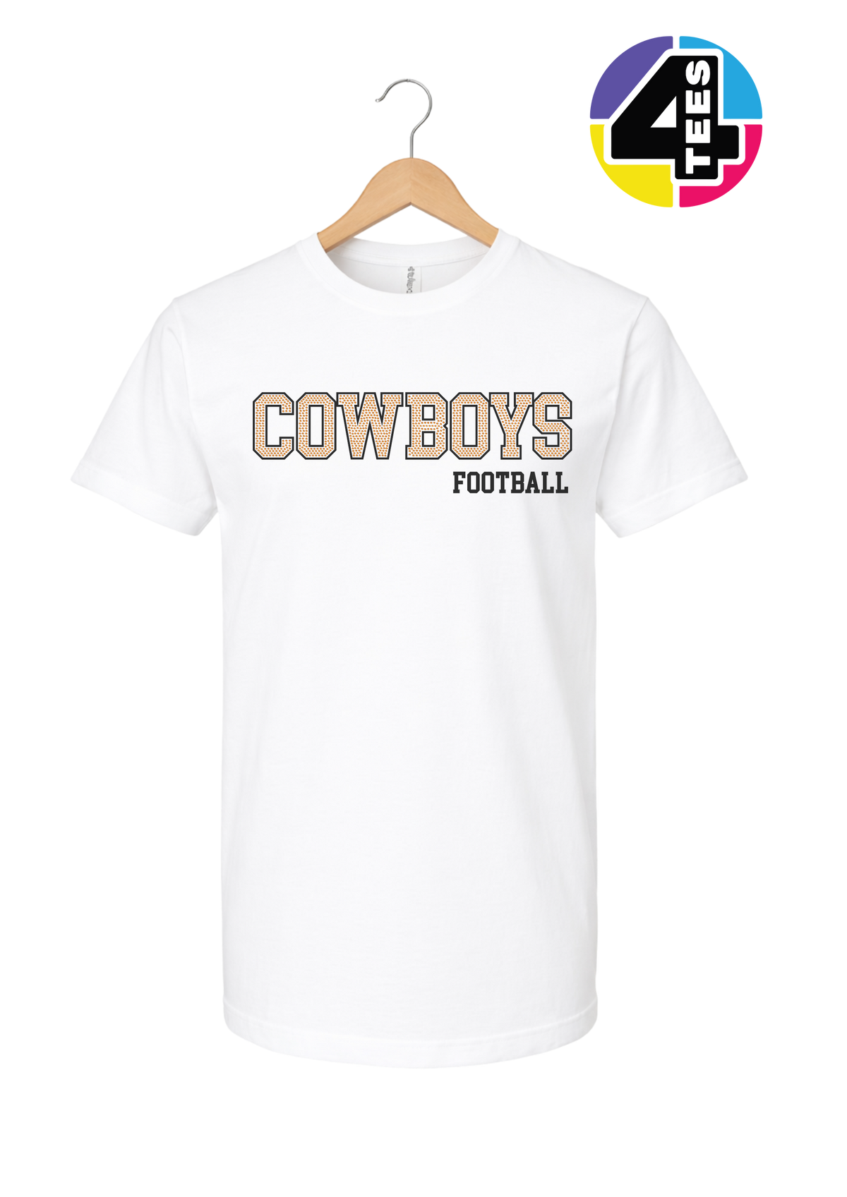 Cowboys Spangle Football Tee