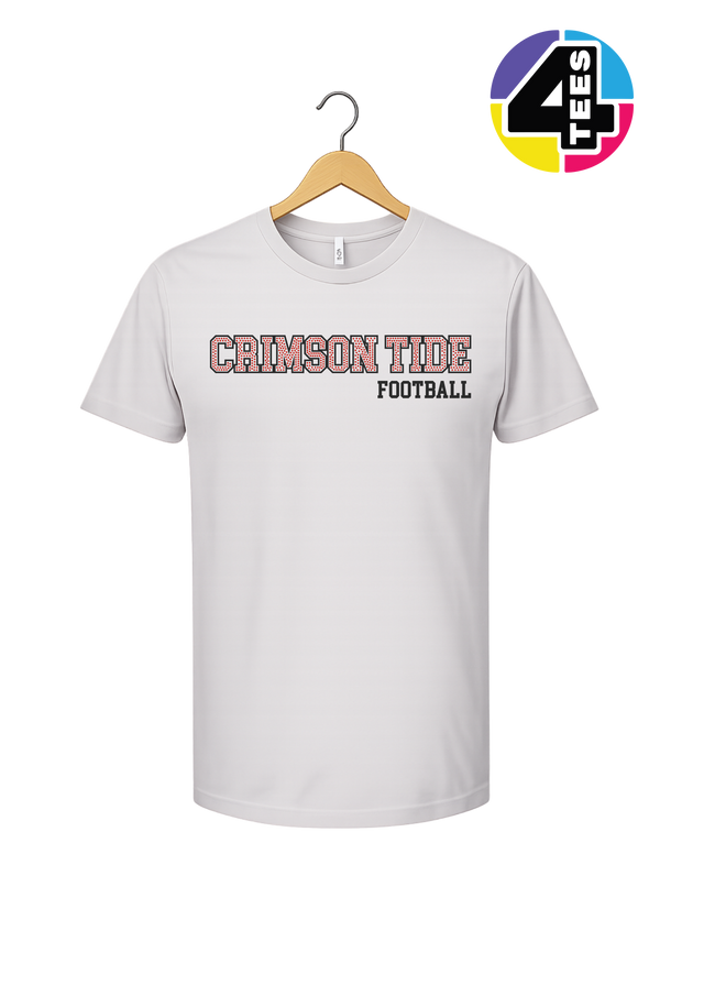 Crimson-Tide Spangle Football Tee