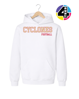 Cyclones Spangle Football Youth Hoodie