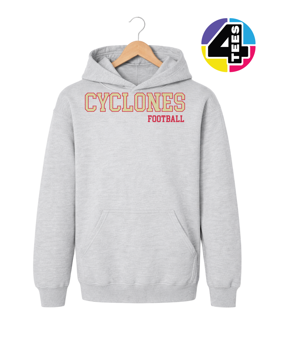 Cyclones Spangle Football Youth Hoodie