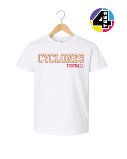 Cyclones Spangle Football Youth Tee