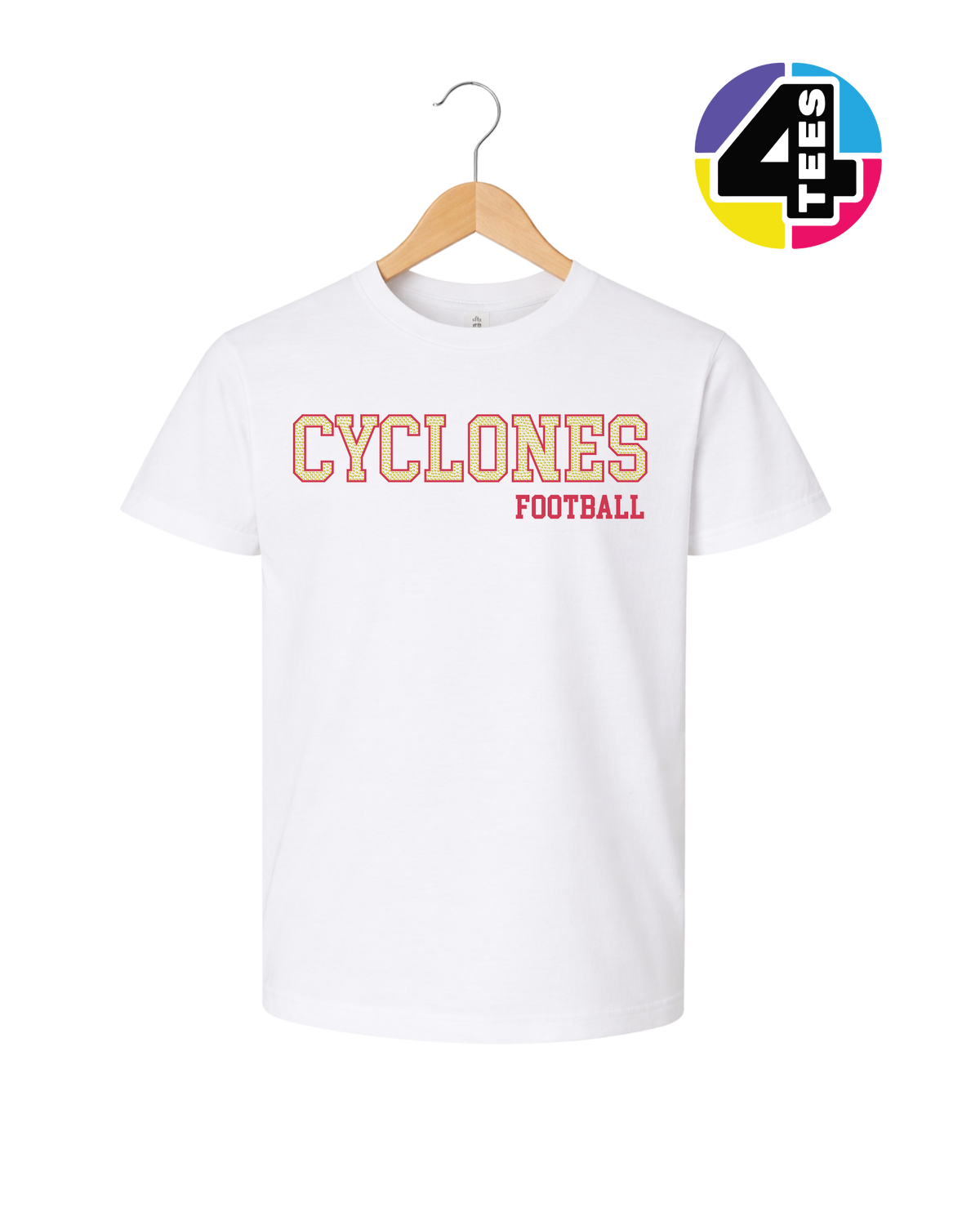 Cyclones Spangle Football Youth Tee