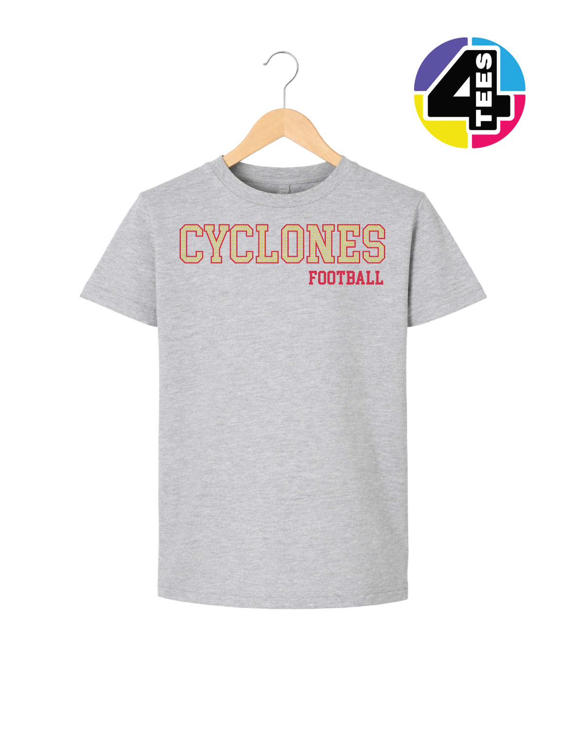 Cyclones Spangle Football Youth Tee