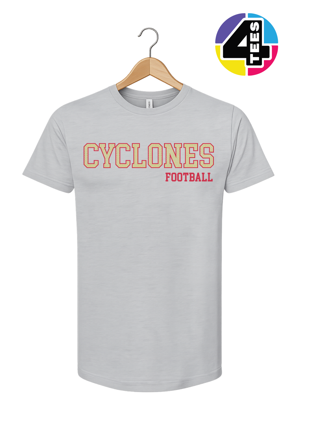 Cyclones Spangle Football Tee