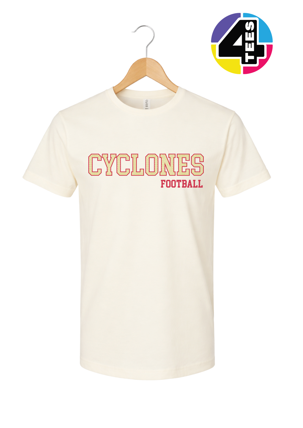 Cyclones Spangle Football Tee
