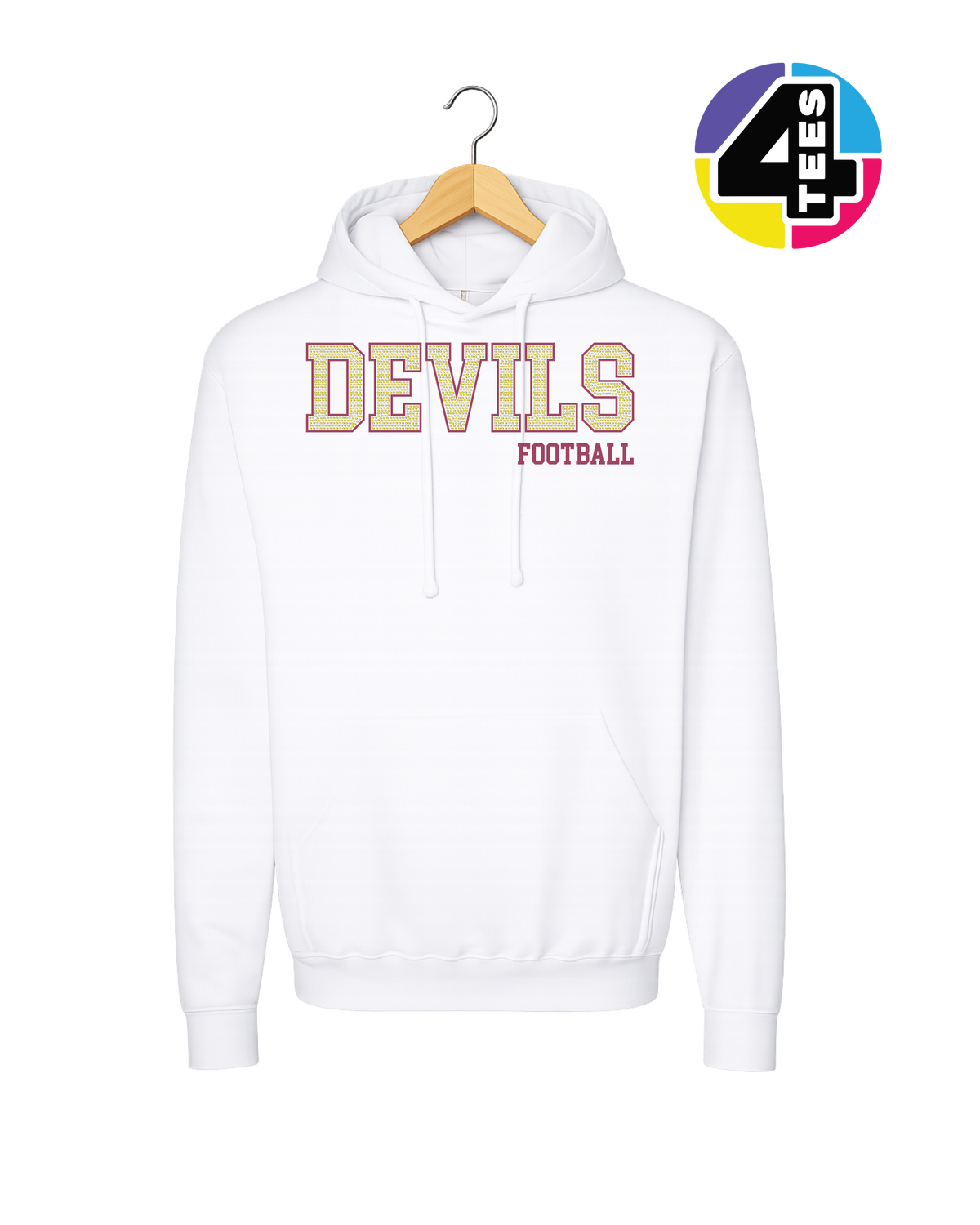 Devils Spangle Football Hoodie