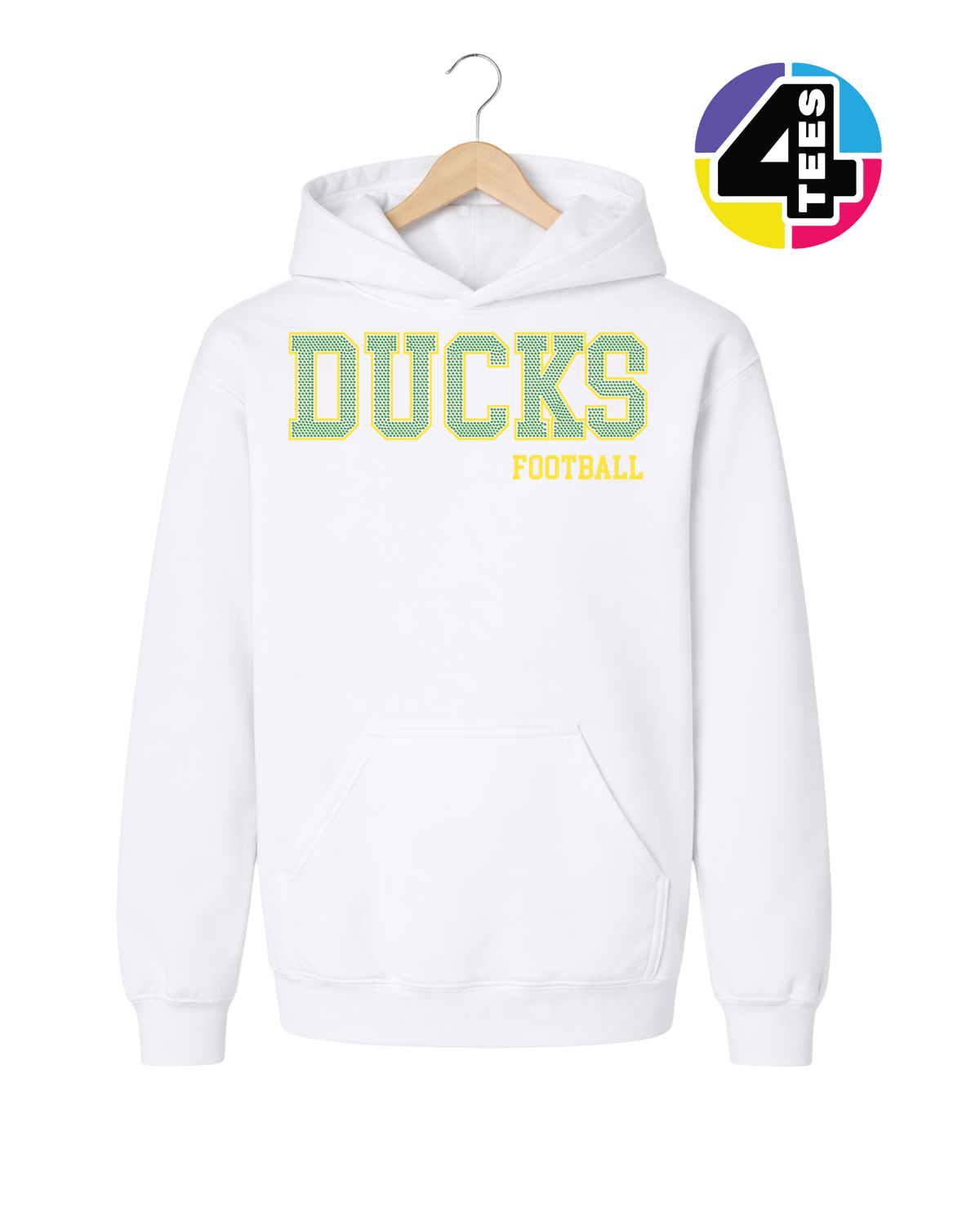 Ducks Spangle Football Youth Hoodie
