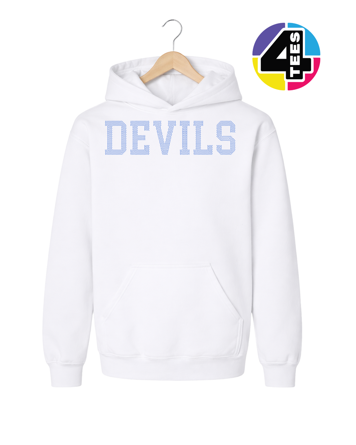 Devils Spangle Football Youth Hoodie