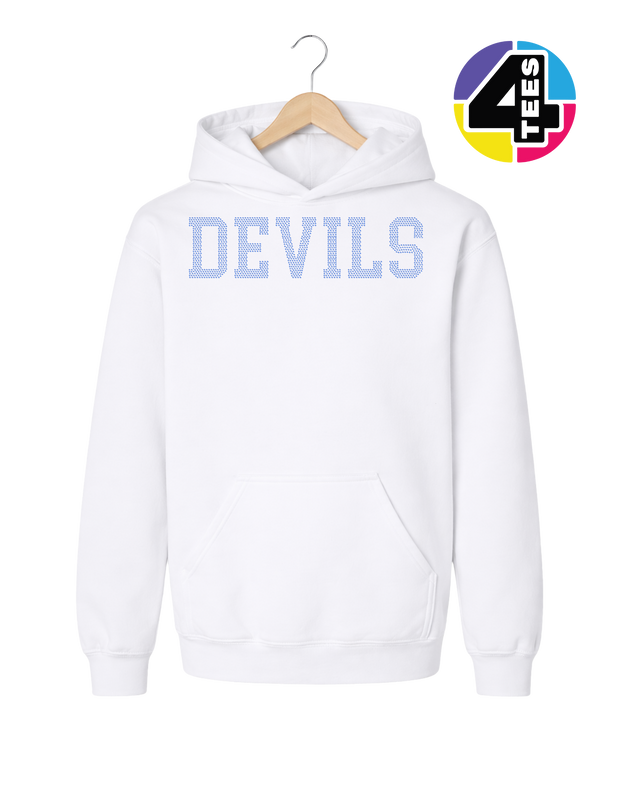 Devils Spangle Football Youth Hoodie